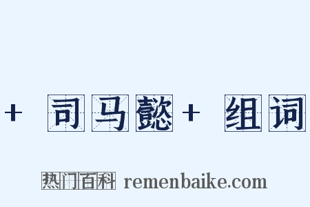 +司马懿+组词是什么意思的图片